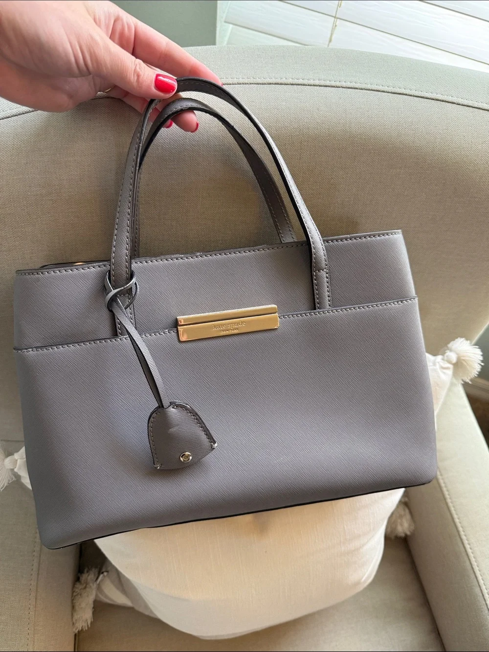 Beautiful Kate Spade charcoal hand bag